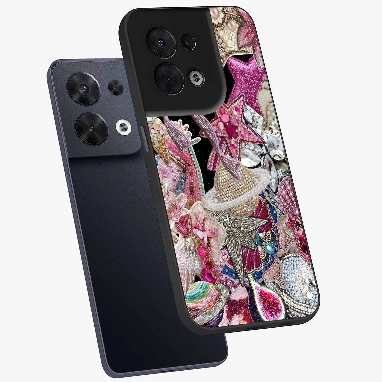 Starlit Jewel Dream Glass Case displayed in angled mockup highlighting glowing celestial jewel design with dreamy aesthetic.