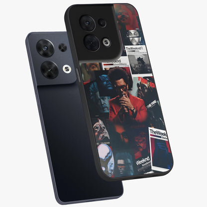 The Weeknd Glass Case displayed in angled mockup highlighting stylish pop culture inspired design with modern aesthetic.