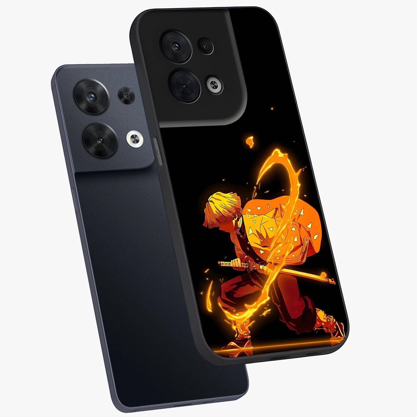Thunder Flame Execution Glass Case displayed in angled mockup highlighting dramatic fire themed design with intense fantasy aesthetic.