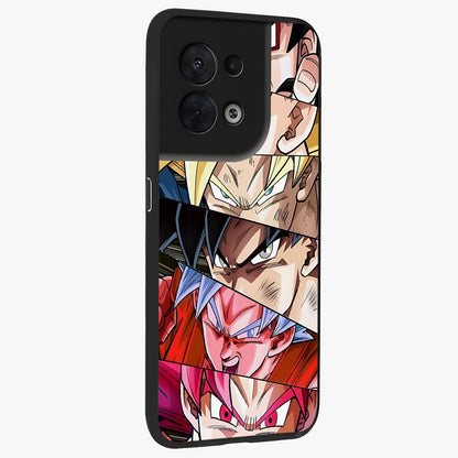 Anime Character Glass Case upright view showcasing expressive anime artwork with bold graphic style.