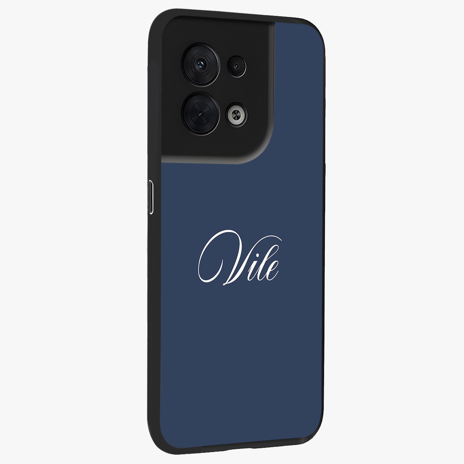 Blue Vintage Floral Pattern Glass Case displayed in angled mockup highlighting classic blue floral pattern and retro aesthetic design.