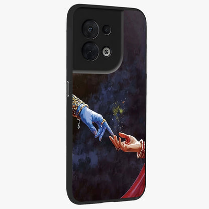 Divine Touch Eternal Glass Case upright view showcasing peaceful spiritual artwork with eternal divine theme.