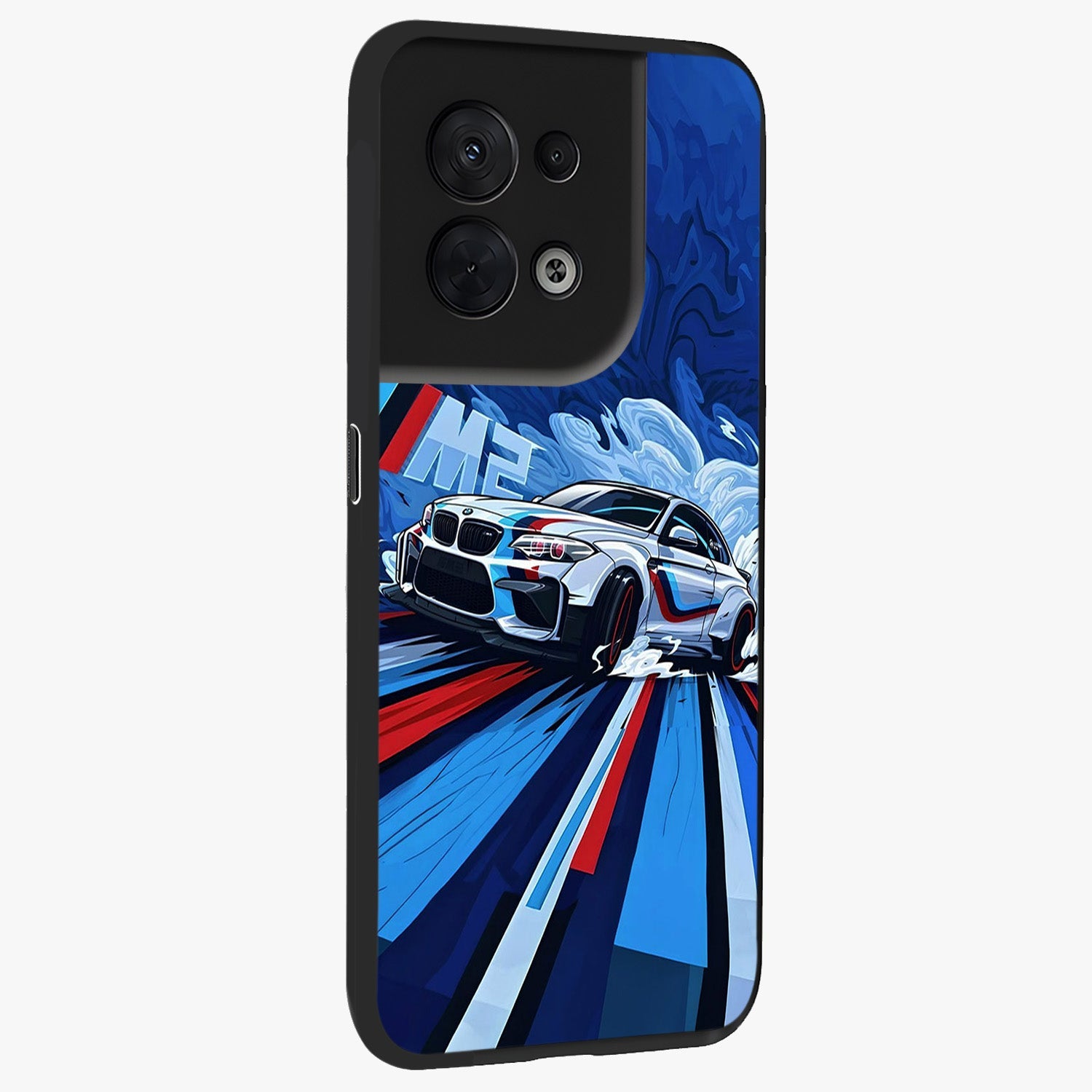 Drift Power Rush Glass Case upright view showcasing high speed racing artwork with bold automotive theme.