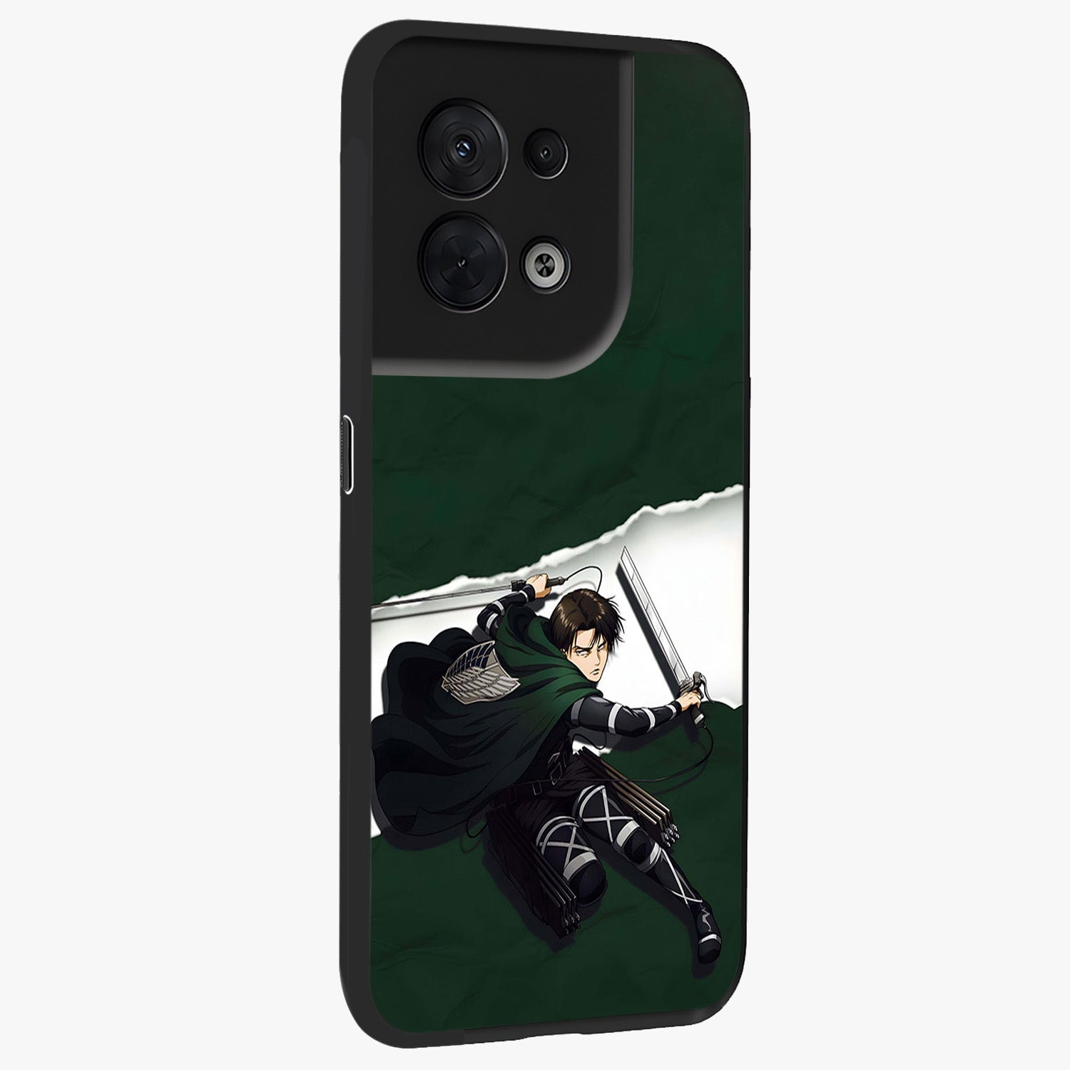 Emerald War Vanguard Glass Case upright view showcasing dramatic warrior artwork with bold fantasy theme.