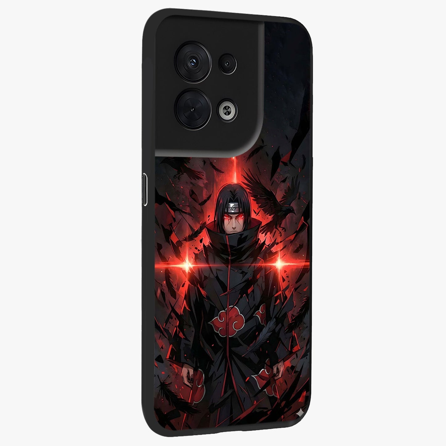 Focused Blade Discipline Glass Case upright view showcasing strong typography statement with sleek motivational theme.