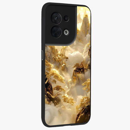 Gates Of Illumination Glass Case upright view showcasing glowing gateway artwork with mystical celestial theme.