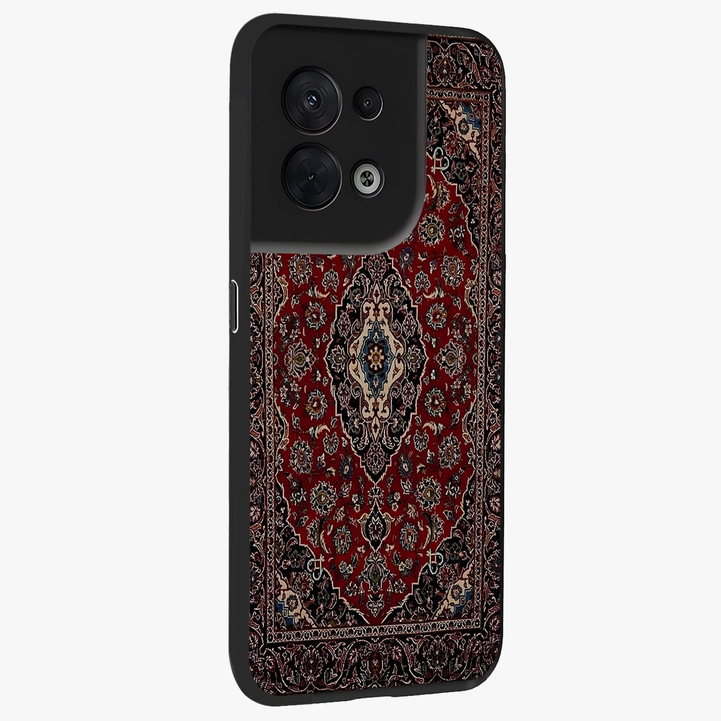 Heritage Carpet Royale Glass Case upright view showcasing detailed ornamental artwork with luxurious traditional theme.