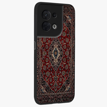 Heritage Carpet Royale Glass Case upright view showcasing detailed ornamental artwork with luxurious traditional theme.