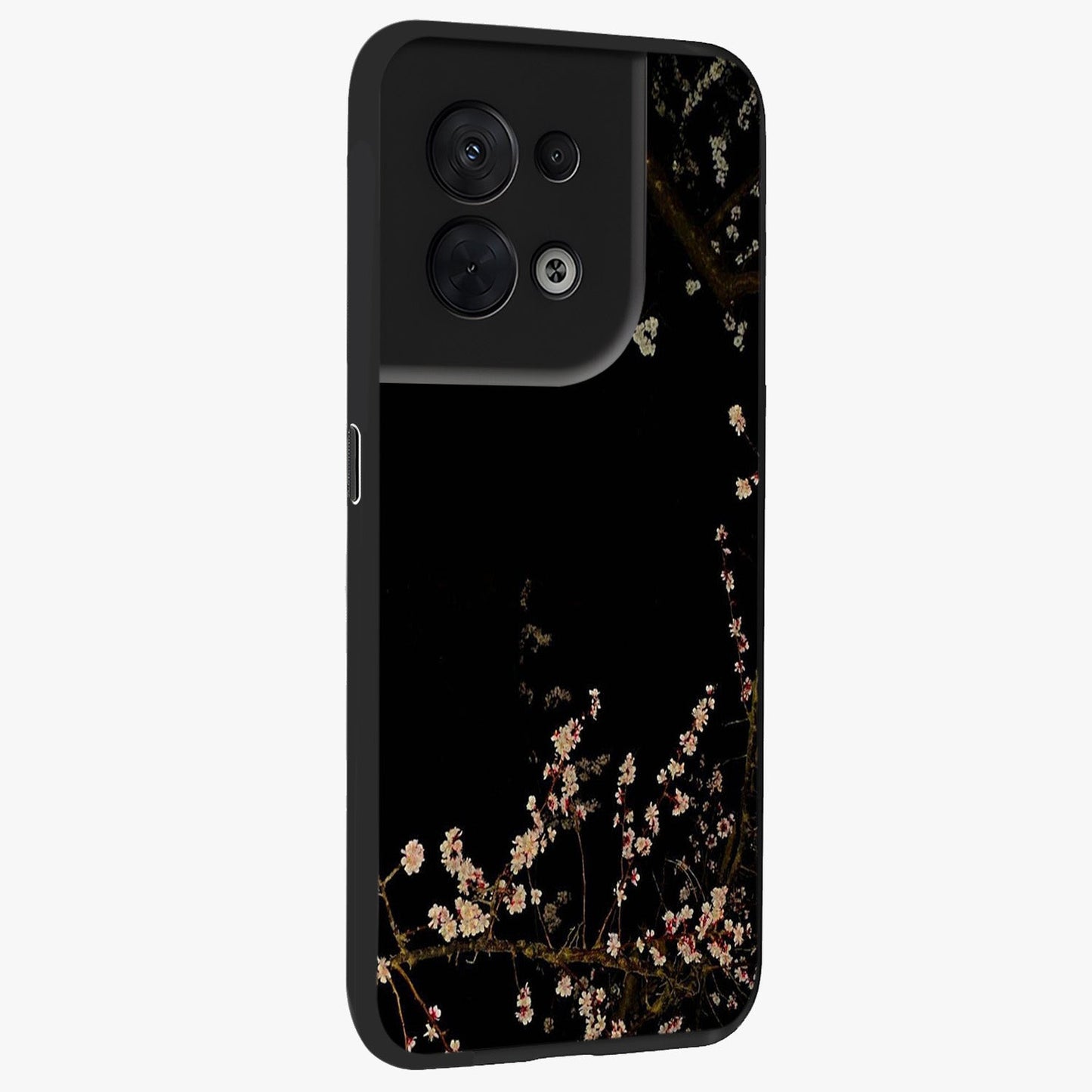 Petal Moon Light With Custom Name Glass Case upright view showcasing elegant floral moon artwork with personalized aesthetic.