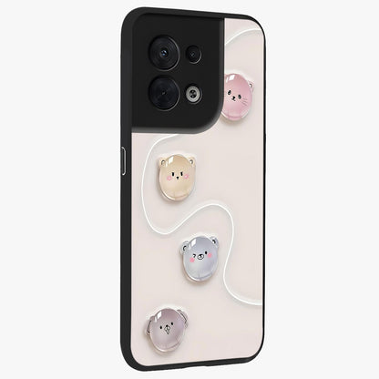 Puffy Face Parade Glass Case upright view showcasing adorable character artwork with cheerful animated theme.
