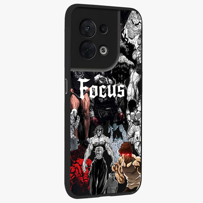 Relentless Power Focus Glass Case upright view showcasing strong inspirational artwork with powerful focus theme.