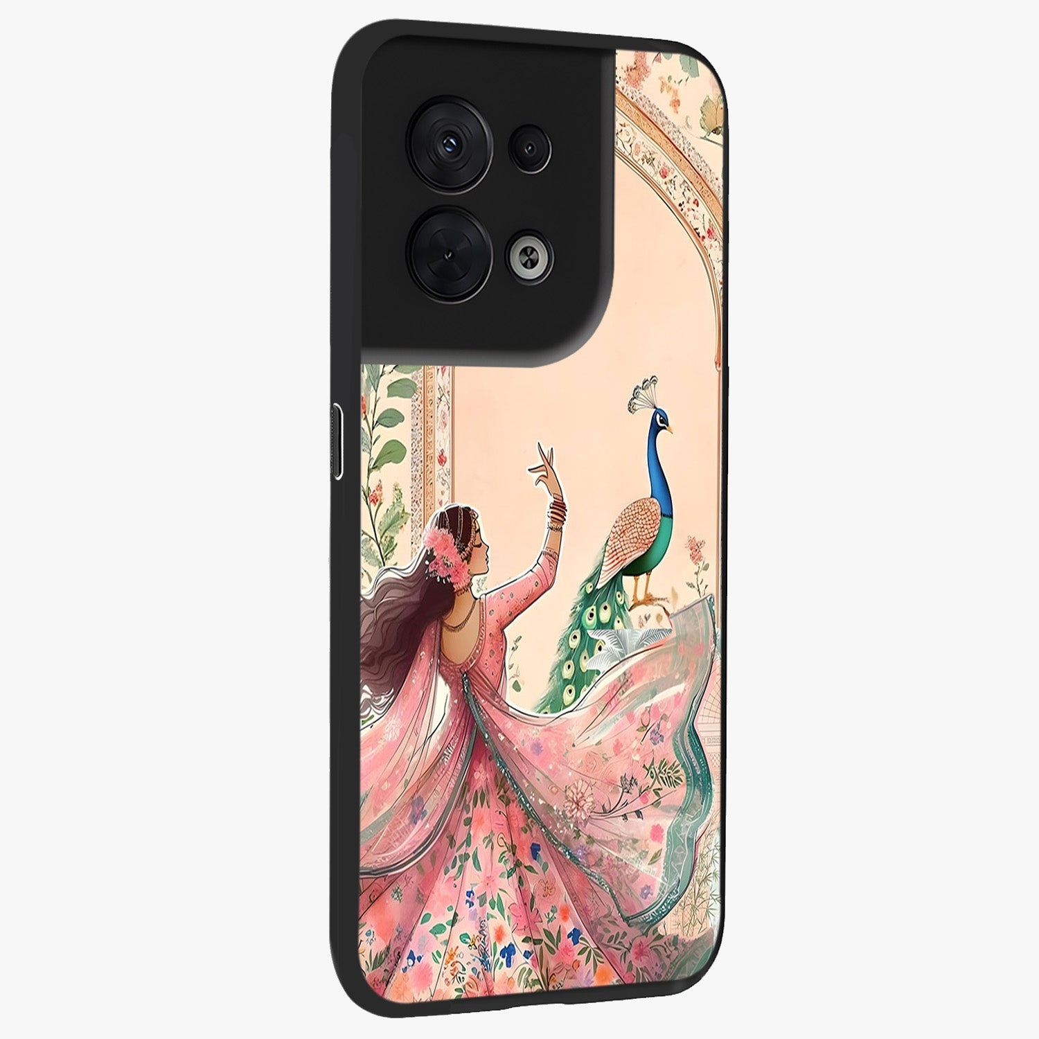 Royal Grace Muse Glass Case upright view showcasing stylish artistic artwork with sophisticated royal theme.