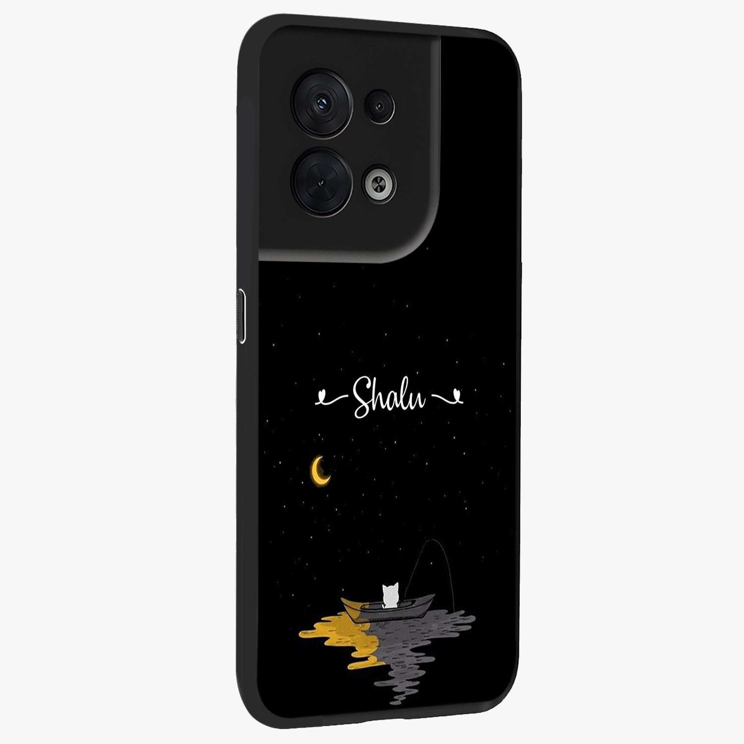 Silent Night Row Glass Case upright view showcasing tranquil night artwork with serene landscape theme.