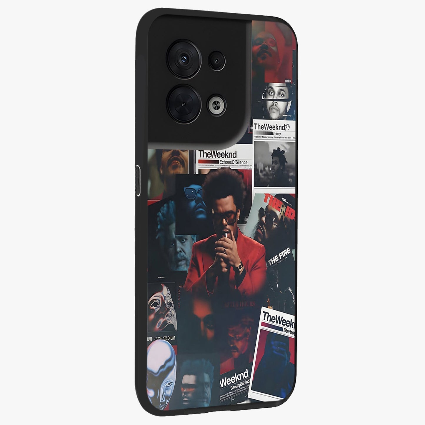The Weeknd Glass Case upright view showcasing bold music themed artwork with contemporary artistic style.