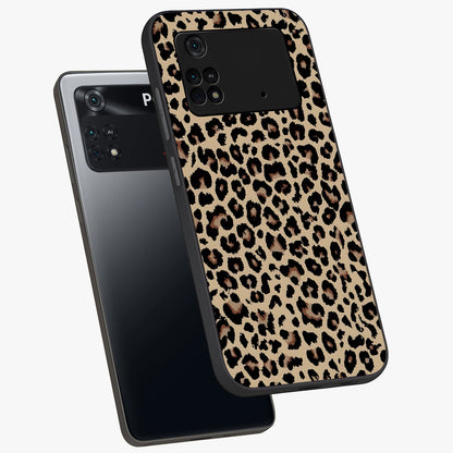 Savage Chic Pattern Glass Case displayed in angled mockup highlighting bold fashion inspired design with chic aesthetic.
