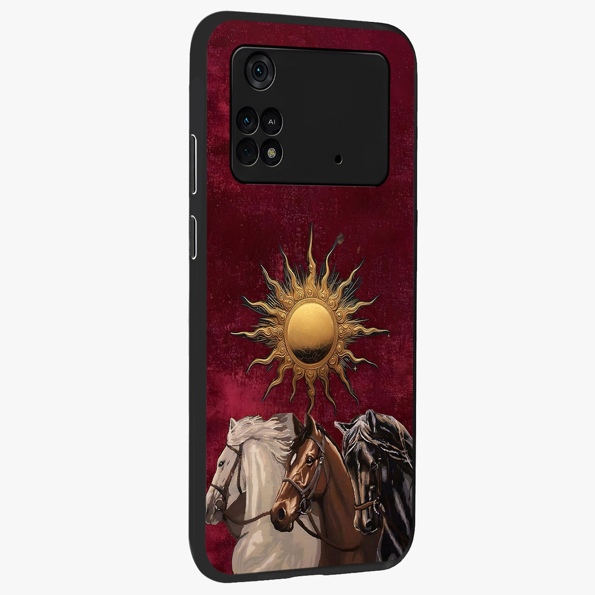 Solar Riders Glass Case upright view showcasing energetic rider artwork with bold adventure theme.