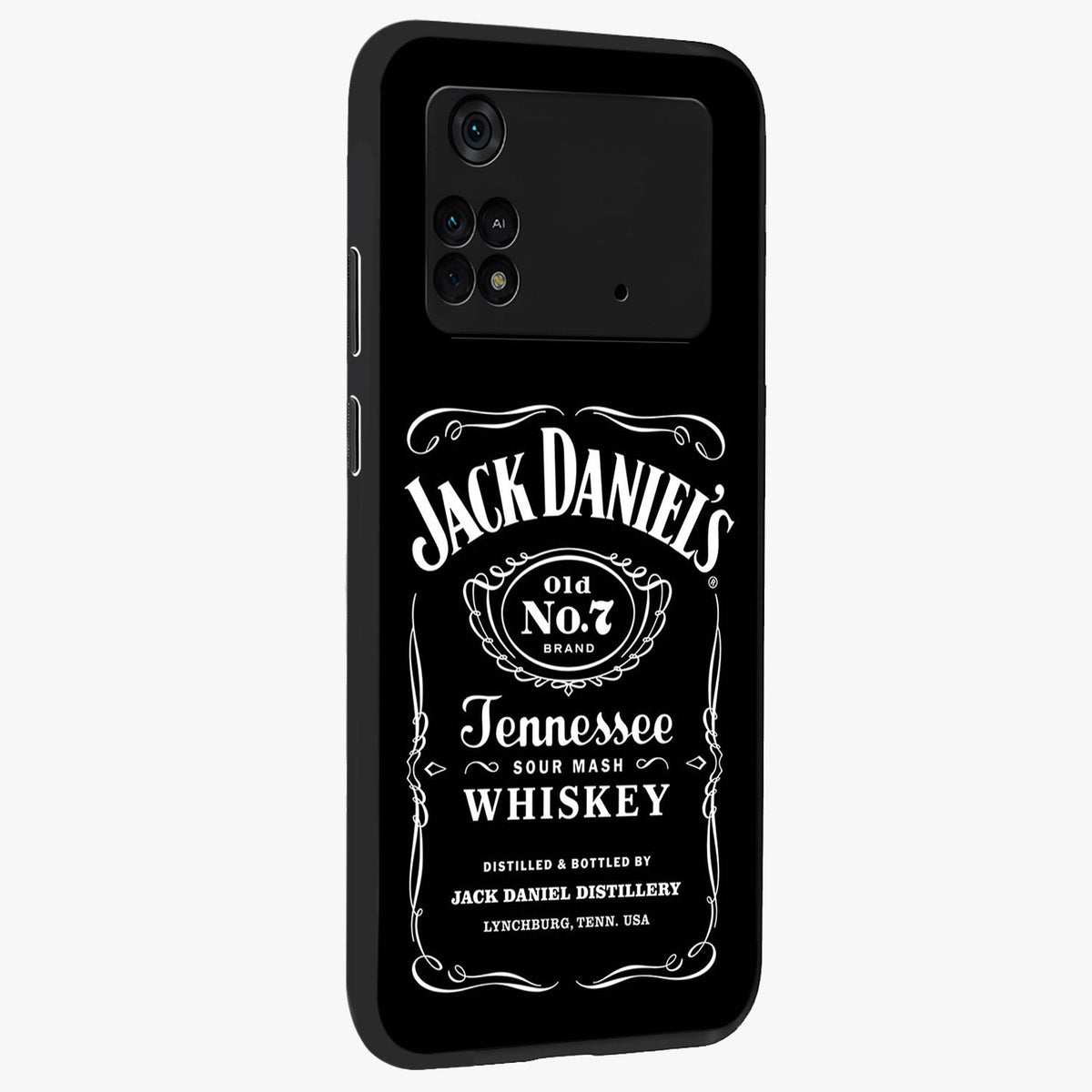 Vintage Whiskey Heritage Glass Case upright view showcasing stylish vintage whiskey artwork with timeless bar culture theme.