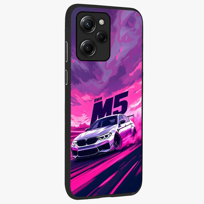 Velocity Drift Pulse Glass Case upright view showcasing powerful racing artwork with energetic motorsport theme.