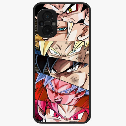 Anime Character Glass Case showing flat back view with vibrant anime artwork and glossy glass finish.