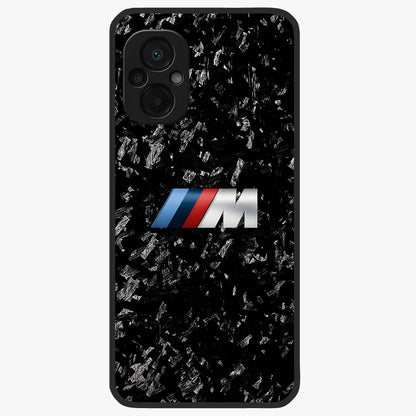Carbon Speed Mark Glass Case showing flat back view with sporty carbon pattern artwork and glossy glass finish.