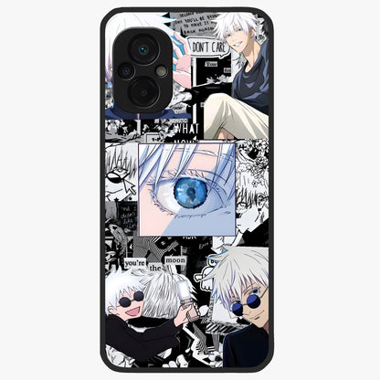 Infinity Sorcerer Chaos Glass Case showing flat back view with mystical sorcerer themed artwork and glossy glass finish.
