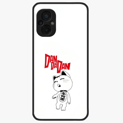 Playful Spirit Charm Glass Case showing flat back view with cheerful charm themed artwork and glossy glass finish.