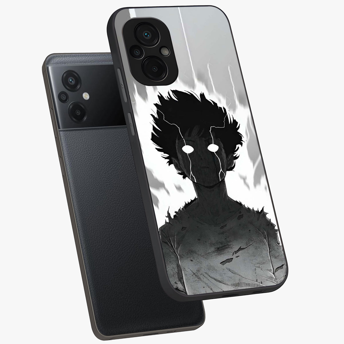Awakened Inner Rage Glass Case displayed in angled mockup highlighting powerful graphic design and bold artistic theme.