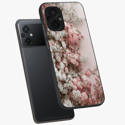 Blush Blossom Cloud Glass Case displayed in angled mockup highlighting soft cloud and blossom design with pastel aesthetic.