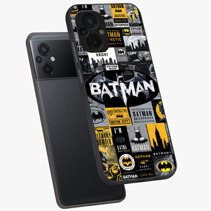 Knight Gotham Rise Glass Case displayed in angled mockup highlighting powerful knight silhouette design with dramatic aesthetic.