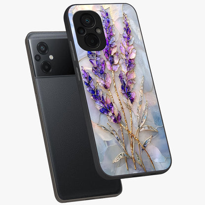 Lavender Dream Glow Glass Case displayed in angled mockup highlighting dreamy purple glow design with soft artistic style.