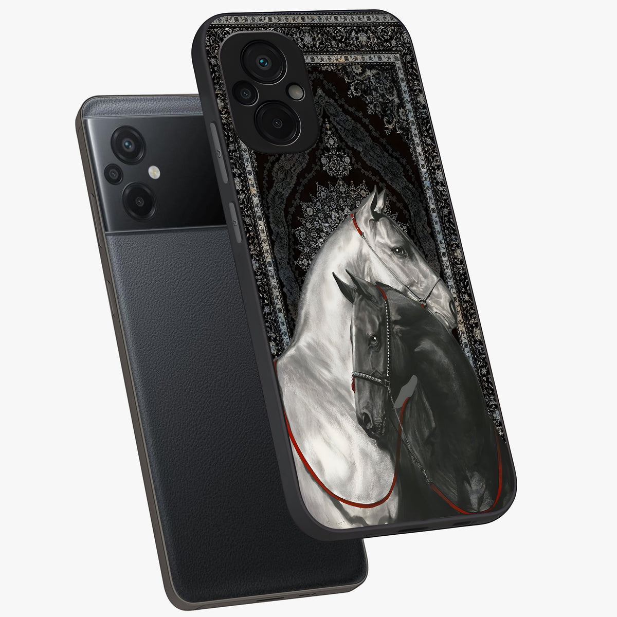 Majestic Ride Legacy Glass Case displayed in angled mockup highlighting sleek vehicle design with bold racing aesthetic.