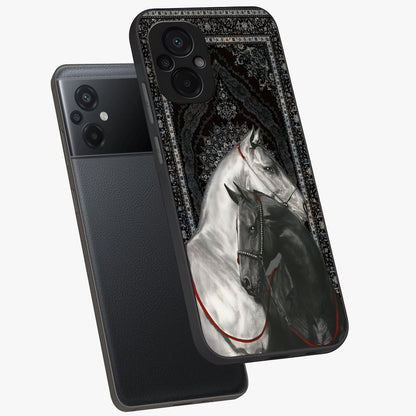 Majestic Ride Legacy Glass Case displayed in angled mockup highlighting sleek vehicle design with bold racing aesthetic.