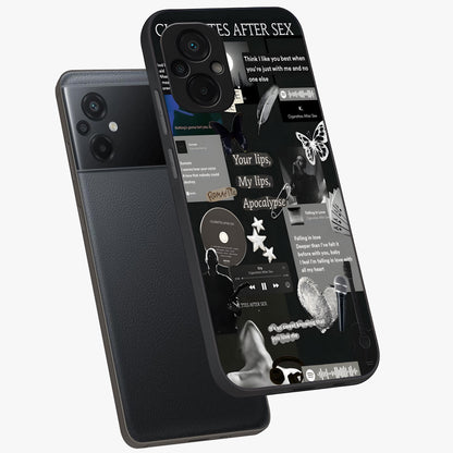 Midnight Love Echo Glass Case displayed in angled mockup highlighting elegant love inspired design with deep aesthetic style.