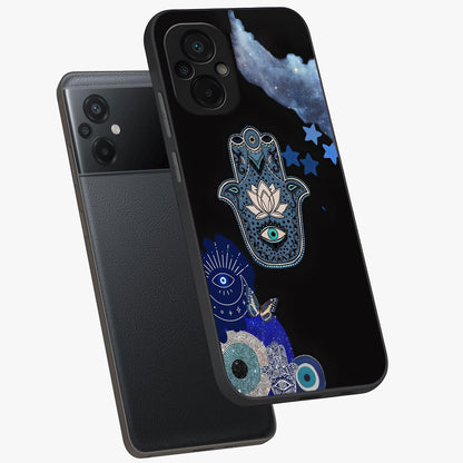 Mystic Hand Aura Glass Case displayed in angled mockup highlighting magical aura design with spiritual aesthetic style.