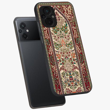 Persian Inspired Glass Case displayed in angled mockup highlighting intricate traditional design with elegant cultural aesthetic.