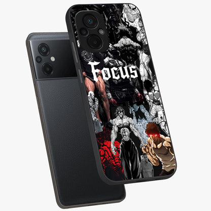 Relentless Power Focus Glass Case displayed in angled mockup highlighting bold statement design with modern aesthetic style.