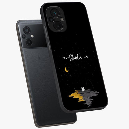 Silent Night Row Glass Case displayed in angled mockup highlighting peaceful evening design with dreamy night aesthetic.