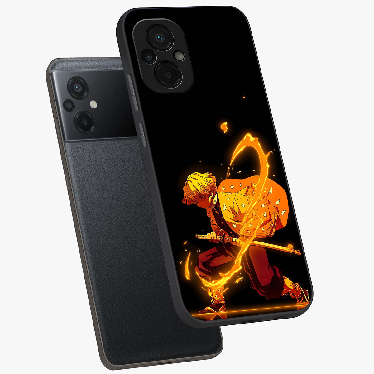 Thunder Flame Execution Glass Case displayed in angled mockup highlighting dramatic fire themed design with intense fantasy aesthetic.