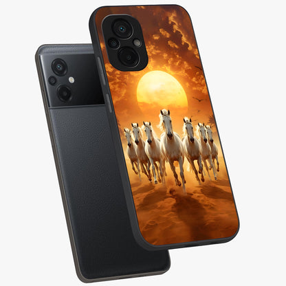 Wild Sunset Majesty Glass Case displayed in angled mockup highlighting vibrant sunset sky design with scenic aesthetic.