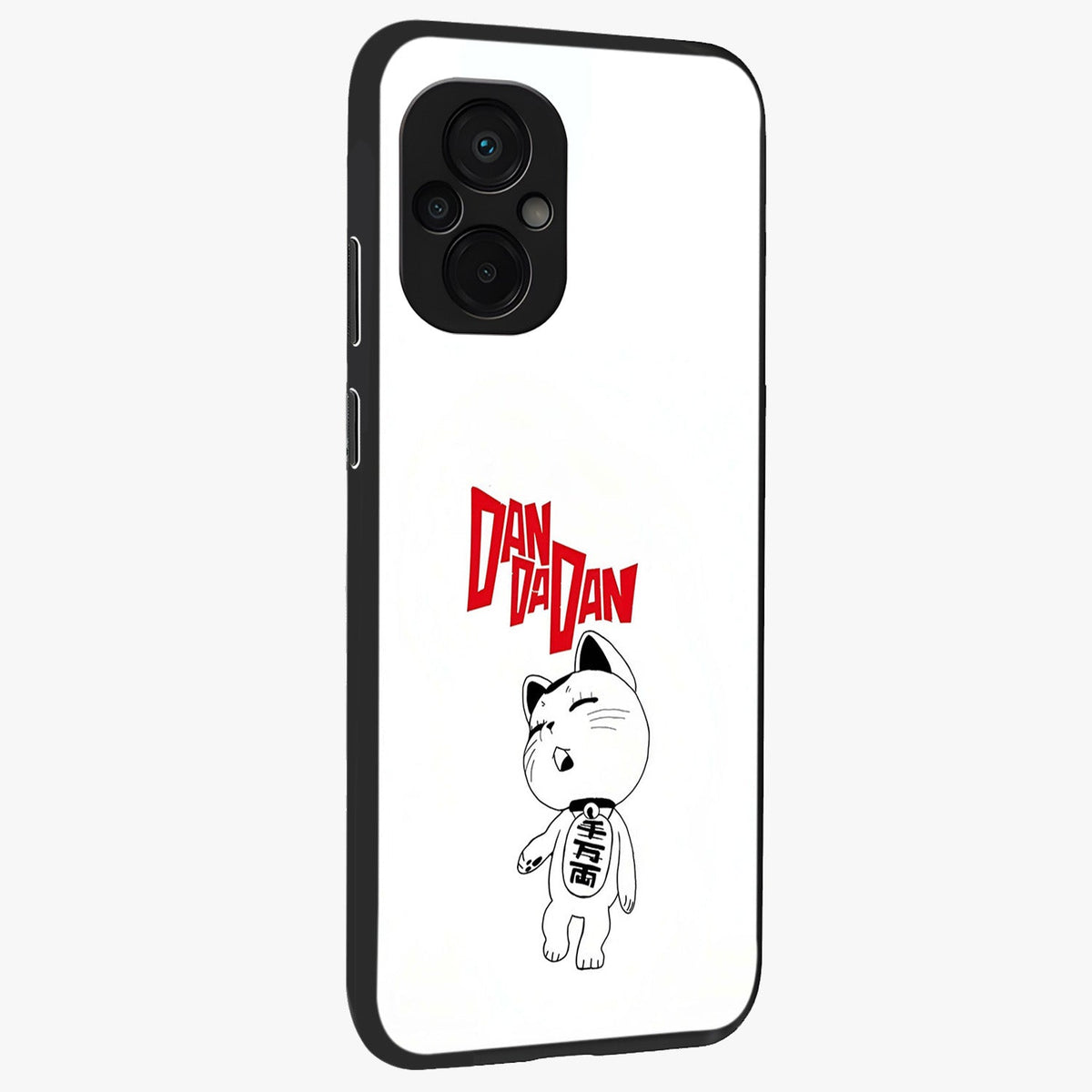 Playful Spirit Charm Glass Case upright view showcasing vibrant charm artwork with fun artistic theme.