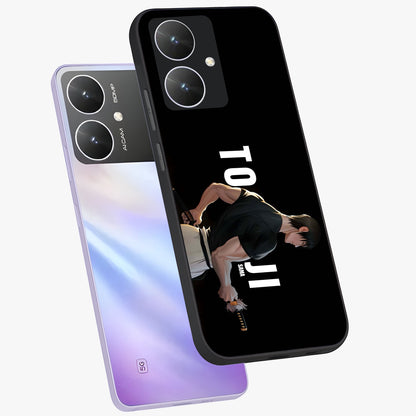 Midnight Blade Resolve Glass Case displayed in angled mockup highlighting powerful blade illustration with dramatic dark aesthetic.