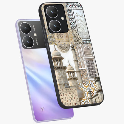Mughal Marble Legacy Glass Case displayed in angled mockup highlighting elegant heritage marble artwork with royal aesthetic.