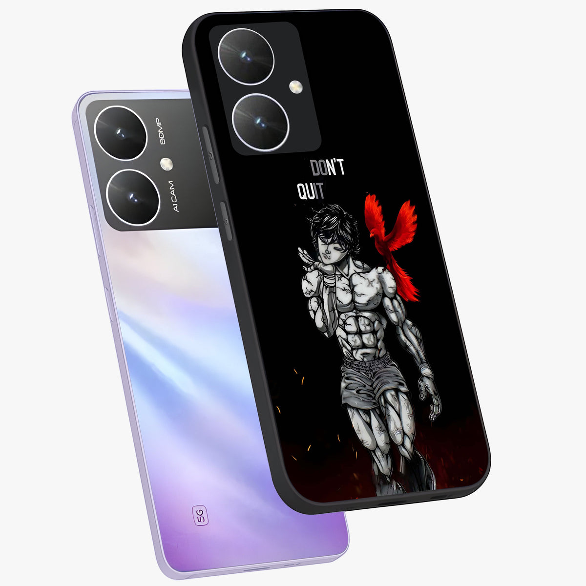Rise Beyond Limits Glass Case displayed in angled mockup highlighting inspiring message design with modern aesthetic style.