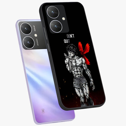 Rise Beyond Limits Glass Case displayed in angled mockup highlighting inspiring message design with modern aesthetic style.