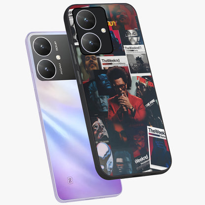 The Weeknd Glass Case displayed in angled mockup highlighting stylish pop culture inspired design with modern aesthetic.