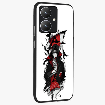 Itachi Limited Edition Naruto Anime Glass Case upright view showcasing intense anime artwork with powerful character theme.
