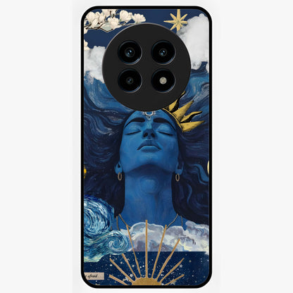 Aesthetic Lord Shiva Glass Case showing flat back view with divine Shiva artwork and glossy glass finish.