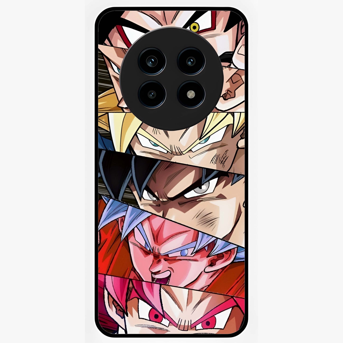 Anime Character Glass Case showing flat back view with vibrant anime artwork and glossy glass finish.
