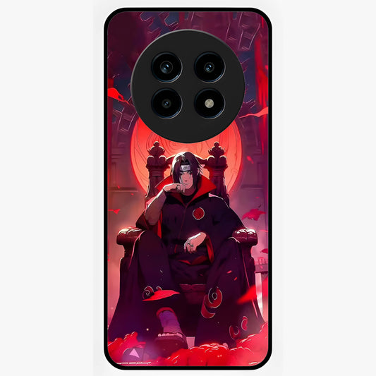 Blood Moon Sovereign Glass Case showing flat back view with mystical blood moon artwork and glossy glass finish.