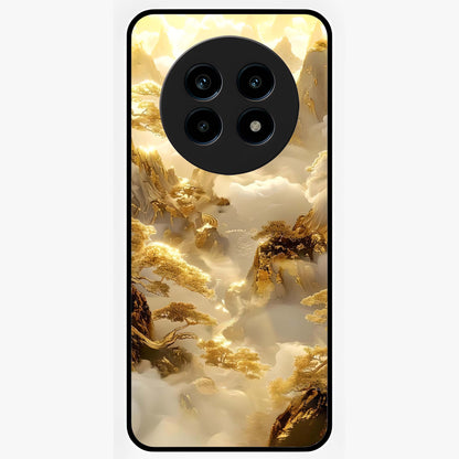 Gates Of Illumination Glass Case showing flat back view with mystical illuminated gate artwork and glossy glass finish.
